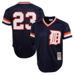 Men's Detroit Tigers #23 Kirk Gibson Navy Throwback Stitched Baseball Jersey