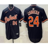 Men's Detroit Tigers #24 Miguel Cabrera Navy Limited Jersey