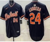 Men's Detroit Tigers #24 Miguel Cabrera Navy Limited Jersey Men's Detroit Tigers #24 Miguel Cabrera Navy Limited Jersey