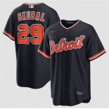 Men's Detroit Tigers #29 Tarik Skubal Navy Alternate Stitched Baseball Jersey Men's Detroit Tigers #29 Tarik Skubal Navy Alternate Stitched Baseball Jersey