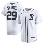 Men's Detroit Tigers #29 Tarik Skubal White 2024 Home Limited Stitched Baseball Jersey