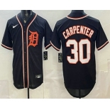 Men's Detroit Tigers #30 Kerry Carpenter 2026 Black Fashion Cool Base Jersey Men's Detroit Tigers #30 Kerry Carpenter 2026 Black Fashion Cool Base Jersey