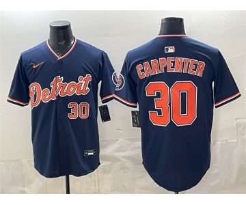 Men's Detroit Tigers #30 Kerry Carpenter Navy 2026 Alternate Vapor Premier Limited Stitched Baseball Jersey