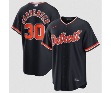 Men's Detroit Tigers #30 Kerry Carpenter Navy Alternate Stitched Baseball Jersey