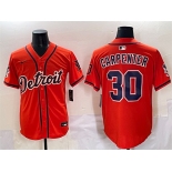 Men's Detroit Tigers #30 Kerry Carpenter Orange With Patch Vapor Premier Limited Stitched Baseball Jersey