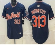 Men's Detroit Tigers #313 Motor City Navy 2026 Alternate Vapor Premier Limited Stitched Baseball Jersey Men's Detroit Tigers #313 Motor City Navy 2026 Alternate Vapor Premier Limited Stitched Baseball Jersey