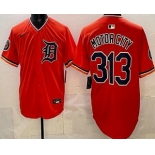 Men's Detroit Tigers #313 Motor City Orange Limited Jersey