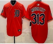 Men's Detroit Tigers #313 Motor City Orange Limited Jersey Men's Detroit Tigers #313 Motor City Orange Limited Jersey