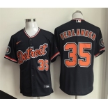 Men's Detroit Tigers #35 Justin Verlander Black 2026 Cool Base Stitched Baseball Jersey