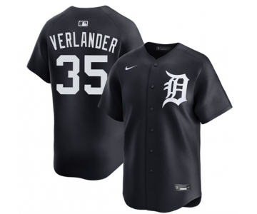 Men's Detroit Tigers #35 Justin Verlander Black 2026 Limited Stitched Baseball Jersey