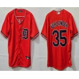 Men's Detroit Tigers #35 Justin Verlander Orange Cool Base Jersey Men's Detroit Tigers #35 Justin Verlander Orange Cool Base Jersey