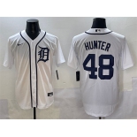 Men's Detroit Tigers #48 Brant Hurter White Cool Base Stitched Baseball Jersey