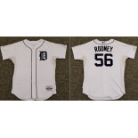 Men's Detroit Tigers #56 Fernando Rodney Game White Home Jersey