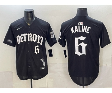 Men's Detroit Tigers #6 Al Kaline 2026 Black 'Motor Gothic Edition' Vapor Premier Limited Stitched Baseball Jersey