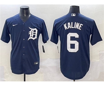 Men's Detroit Tigers #6 Al Kaline Navy Cool Base Stitched Baseball Jersey