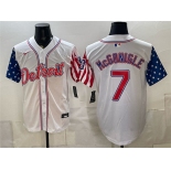 Men's Detroit Tigers #7 Kevin McGonigle 2026 White USA Flag Vapor Premier Limited Stitched Baseball Jersey