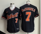 Men's Detroit Tigers #7 Kevin McGonigle Black 2026 Alternate Vapor Premier Limited Stitched Baseball Jersey Men's Detroit Tigers #7 Kevin McGonigle Black 2026 Alternate Vapor Premier Limited Stitched Baseball Jersey