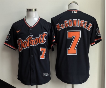 Men's Detroit Tigers #7 Kevin McGonigle Black 2026 Alternate Vapor Premier Limited Stitched Baseball Jersey