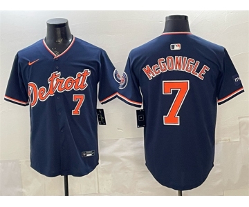 Men's Detroit Tigers #7 Kevin McGonigle Navy 2026 Alternate Vapor Premier Limited Stitched Baseball Jersey