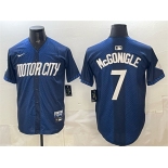 Men's Detroit Tigers #7 Kevin McGonigle Navy City Connect Cool Base Limited Stitched Jersey