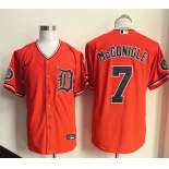 Men's Detroit Tigers #7 Kevin McGonigle Orange Cool Base Stitched Baseball Jersey