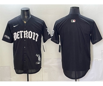 Men's Detroit Tigers Blank 2026 Black 'Motor Gothic Edition' Vapor Premier Limited Stitched Baseball Jersey