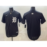 Men's Detroit Tigers Blank Black Limited Stitched Baseball Jersey Men's Detroit Tigers Blank Black Limited Stitched Baseball Jersey