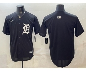 Men's Detroit Tigers Blank Black Limited Stitched Baseball Jersey Men's Detroit Tigers Blank Black Limited Stitched Baseball Jersey