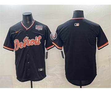 Men's Detroit Tigers Blank Navy 2026 Alternate USA 250' Patch Vapor Premier Limited Stitched Baseball Jersey