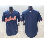 Men's Detroit Tigers Blank Navy 2026 Alternate Vapor Premier Limited Stitched Baseball Jersey