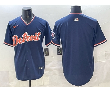 Men's Detroit Tigers Blank Navy 2026 Alternate Vapor Premier Limited Stitched Baseball Jersey