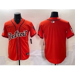 Men's Detroit Tigers Blank Orange With Patch Vapor Premier Limited Stitched Baseball Jersey