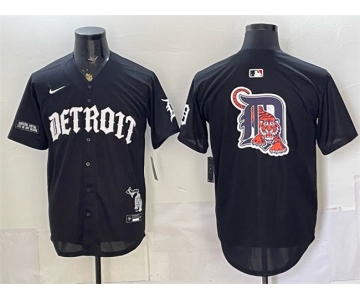 Men's Detroit Tigers Team Big Logo 2026 Black 'Motor Gothic Edition' Vapor Premier Limited Stitched Baseball Jersey