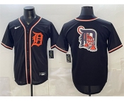 Men's Detroit Tigers Team Big Logo 2026 Fashion Replica Black Out Stitched Baseball Jersey Men's Detroit Tigers Team Big Logo 2026 Fashion Replica Black Out Stitched Baseball Jersey