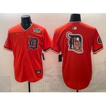 Men's Detroit Tigers Team Big Logo Orange 2026 Alternate USA 250' Patch Vapor Premier Limited Stitched Baseball Jersey Men's Detroit Tigers Team Big Logo Orange 2026 Alternate USA 250' Patch Vapor Premier Limited Stitched Baseball Jersey