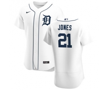 Men's Nike Detroit Tigers #21 JaCoby Jones White Home 2020 Authentic Player Baseball Jersey