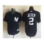 MLB Yankees #2 Derek Jeter Navy Blue New Cool Base Stitched jerseys MLB Yankees #2 Derek Jeter Navy Blue New Cool Base Stitched jerseys
