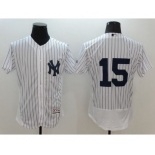 Men New York Yankees #15 Thurman Munson Majestic white stripe Flexbase Authentic Collection Player Jersey Men New York Yankees #15 Thurman Munson Majestic white stripe Flexbase Authentic Collection Player Jersey