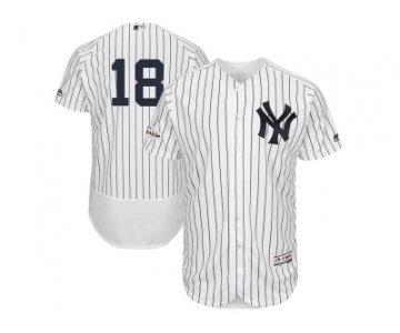 Men New York Yankees #18 Didi Gregorius White FlexBase Jersey