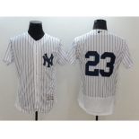 Men New York Yankees #23 Don Mattingly Majestic White stripe Flexbase Authentic Collection Player Jersey Men New York Yankees #23 Don Mattingly Majestic White stripe Flexbase Authentic Collection Player Jersey