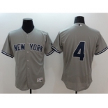 Men New York Yankees #4 Lou Gehrig Majestic grey Flexbase Authentic Collection Player Jersey Men New York Yankees #4 Lou Gehrig Majestic grey Flexbase Authentic Collection Player Jersey