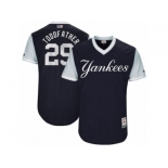 Men's 2017 Little League World Series Yankees #29 Todd Frazier Toddfather Navy Jersey Men's 2017 Little League World Series Yankees #29 Todd Frazier Toddfather Navy Jersey