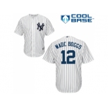 Men's Majestic New York Yankees #12 Wade Boggs Replica White Home MLB Jersey Men's Majestic New York Yankees #12 Wade Boggs Replica White Home MLB Jersey