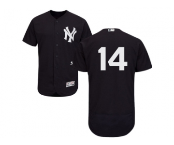 Men's Majestic New York Yankees #14 Brian Roberts Navy Flexbase Authentic Collection MLB Jersey