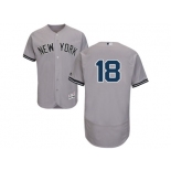 Men's Majestic New York Yankees #18 Don Larsen Grey Flexbase Authentic Collection MLB Jersey Men's Majestic New York Yankees #18 Don Larsen Grey Flexbase Authentic Collection MLB Jersey
