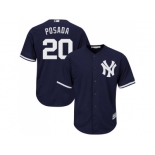 Men's Majestic New York Yankees #20 Jorge Posada Replica Navy Blue Alternate MLB Jersey Men's Majestic New York Yankees #20 Jorge Posada Replica Navy Blue Alternate MLB Jersey