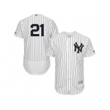 Men's Majestic New York Yankees #21 Paul O'Neill White Navy Flexbase Authentic Collection MLB Jersey Men's Majestic New York Yankees #21 Paul O'Neill White Navy Flexbase Authentic Collection MLB Jersey