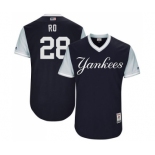 Men's Majestic New York Yankees #28 Austin Romine Ro Authentic Navy Blue 2017 Players Weekend MLB Jersey Men's Majestic New York Yankees #28 Austin Romine Ro Authentic Navy Blue 2017 Players Weekend MLB Jersey