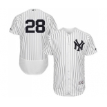 Men's Majestic New York Yankees #28 Austin Romine White Home Flex Base Authentic Collection MLB Jersey Men's Majestic New York Yankees #28 Austin Romine White Home Flex Base Authentic Collection MLB Jersey
