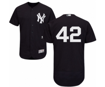 Men's Majestic New York Yankees #42 Mariano Rivera Navy Flexbase Authentic Collection MLB Jersey